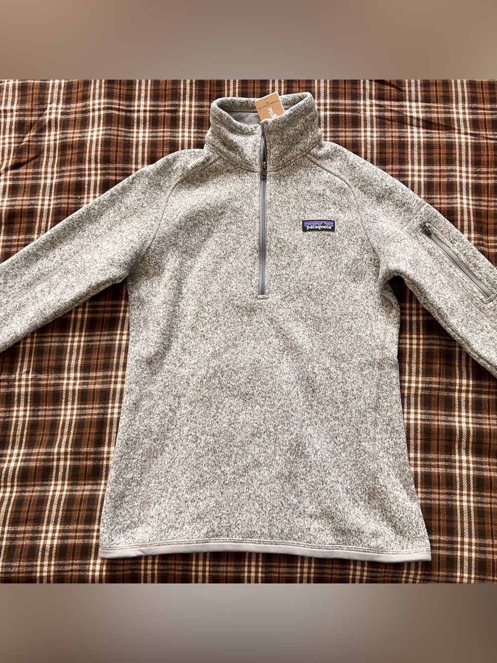 Patagonia Women’s Birch White 1/4 Zip Better Sweater Fleece Pullover Jacket XS